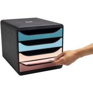 Exacompta Big Box cajonera 4 cajones Skandi colores A4 A4+