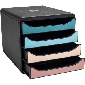 Exacompta Big Box cajonera 4 cajones Skandi colores A4 A4+