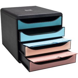Exacompta Big Box cajonera 4 cajones Skandi colores A4 A4+