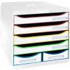 Exacompta cajonera BIG BOX MAXI Blanco Arlequín 6 cajones para A4 y A4+