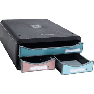 Exacompta cajonera 3 cajones Caja pequeña Skandi colores surtidos
