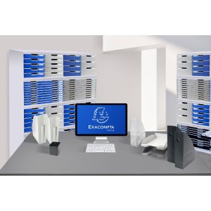 Exacompta 3501440D Flex Box Office Negro Gris