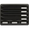 Exacompta 307714D Cajonera STOREBOX 7 cajones abiertos negro brillante