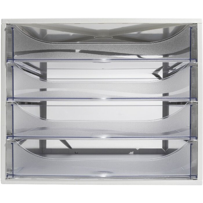 Exacompta 228323D Cajonera ECOBOX con 4 cajones cristal