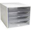 Exacompta 228323D Cajonera ECOBOX con 4 cajones cristal