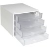 Exacompta 228323D Cajonera ECOBOX con 4 cajones cristal
