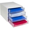 Exacompta 228323D Cajonera ECOBOX con 4 cajones cristal