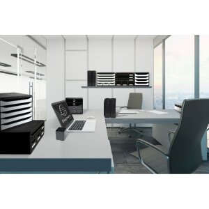 Exacompta STOREBOX cajonera 6 cajones abiertos Negro Brillante