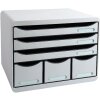 Exacompta STOREBOX cajonera 6 cajones abiertos Office gris claro