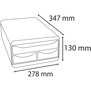 Iderama 311798D CAJA PEQUEÑA con 3 cajones colores arco iris