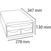 Exacompta 3117213D SMALL-BOX con 3 cajones Blanco Brillante