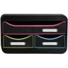 Exacompta 311914D SMALL-BOX con 3 cajones Negro Oficina Negro Arlequín