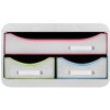 Exacompta 311913D SMALL-BOX con 3 cajones Negro Office Blanco Arlequín