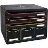 Exacompta 306914D Cajonera STOREBOX 6 cajones abiertos Negro Arlequín
