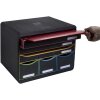 Exacompta 306914D Cajonera STOREBOX 6 cajones abiertos Negro Arlequín