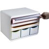 Exacompta 306913D Cajonera 6 cajones abiertos Negro Oficina Blanco Arlequín