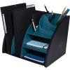 Exacompta 394505D Organizador de sobremesa Neo Deco negro azul-verde