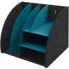 Exacompta 394505D Organizador de sobremesa Neo Deco negro azul-verde