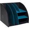 Exacompta 394505D Organizador de sobremesa Neo Deco negro azul-verde