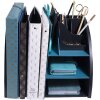 Exacompta 394505D Organizador de sobremesa Neo Deco negro azul-verde