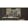 Exacompta 394505D Organizador de sobremesa Neo Deco negro azul-verde