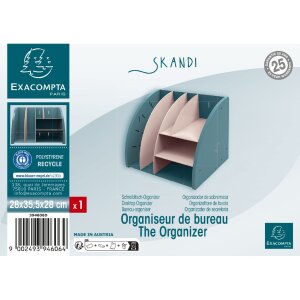 Exacompta 394606D Organizador de sobremesa Skandi Pacific Blue Nude