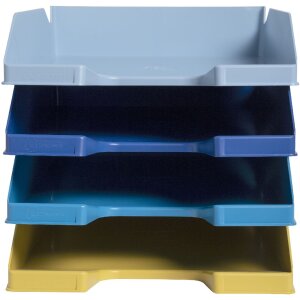 Exacompta 113202SETD Juego de bandejas Carta 4 piezas Combo Midi A4+ colores surtidos