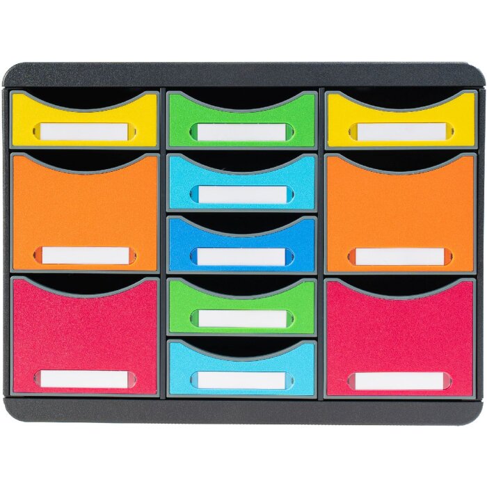 Exacompta 313798D Iderama cajonera STORE BOX MULTI 11 cajones arco iris