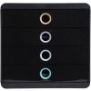 Exacompta 314496D Cajonera Aquarel 4 compartimentos A4+ negro colores surtidos