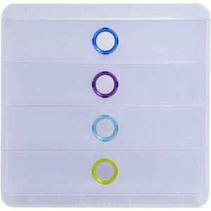 Exacompta Chromaline caja 4 cajones POP-BOX para...