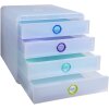 Exacompta Chromaline caja 4 cajones POP-BOX para documentos A4+