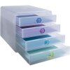 Exacompta Chromaline caja 4 cajones POP-BOX para documentos A4+