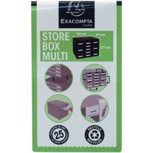 Exacompta cajonera STORE BOX MULTI 11 cajones Negro Oficina Negro