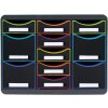 Exacompta cajonera STORE BOX MULTI 11 cajones Negro Oficina Negro