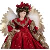 Clayre & Eef 50777 Decoración Ángel 50x30x65 cm Rojo Oro