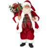 Clayre & Eef 65596 Papá Noel Decoración 27 cm Plástico Textil Clásico Rojo