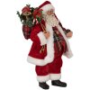Clayre & Eef 65596 Papá Noel Decoración 27 cm Plástico Textil Clásico Rojo