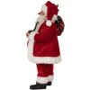 Clayre & Eef 65596 Papá Noel Decoración 27 cm Plástico Textil Clásico Rojo