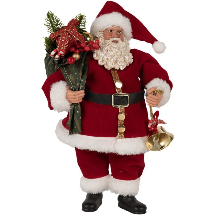 Clayre & Eef 65597 Papá Noel Decoración Rojo Blanco 17x10x27 cm