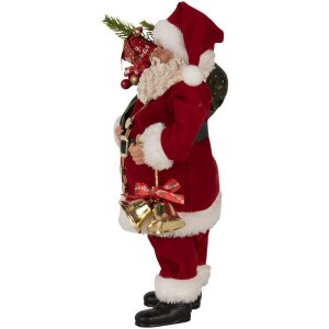 Clayre & Eef 65597 Papá Noel Decoración Rojo Blanco 17x10x27 cm