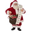 Clayre Eef Papá Noel decoración navideña 27 cm plástico rojo estilo campestre