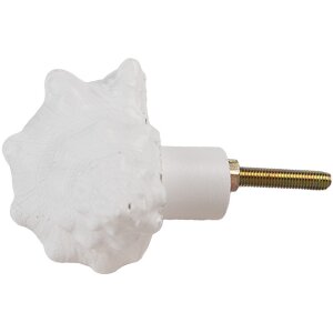 Clayre & Eef 65733 Pomo Puerta Concha Blanco 10x5x6...