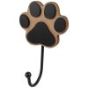 Clayre & Eef 65735 Gancho de pared perro pata marrón madera metal 9x5x14 cm estilo country