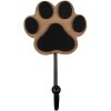 Clayre & Eef 65735 Gancho de pared perro pata marrón madera metal 9x5x14 cm estilo country