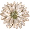 Clayre & Eef 65738 Picaporte Flor Oro Blanco Ø 4x3 cm Metal Botánico