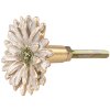 Clayre & Eef 65738 Picaporte Flor Oro Blanco Ø 4x3 cm Metal Botánico