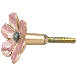 Clayre Eef Pomo Puerta Flor Rosa Ø 4x3 cm Hierro...