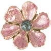 Clayre Eef Pomo Puerta Flor Rosa Ø 4x3 cm Hierro Metal Estilo Botánico