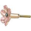 Clayre Eef Pomo Puerta Flor Rosa Ø 4x3 cm Hierro Metal Estilo Botánico