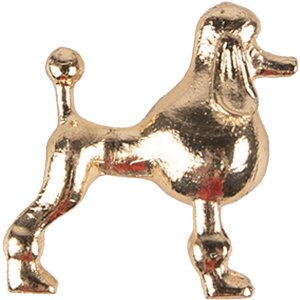 Clayre Eef Pomo Puerta Perro Caniche Hierro Dorado 5x4x5...